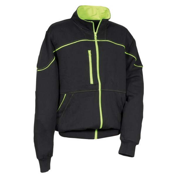 FELPA COFRA DIKLI 100% COTONE NERO/LIME TG XXL