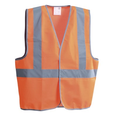 GILET ALTA VISIBILITA' ARANCIO TG XXL 100% POLIESTERE