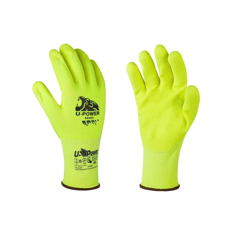 GUANTO U-POWER ICON TG 9 GIALLO FLUO