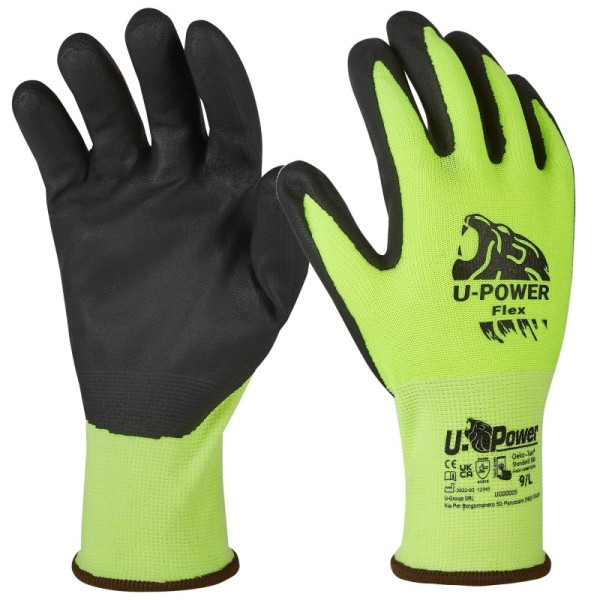 GUANTO U-POWER FLEX TG 9 VERDE FLUO/NERO
