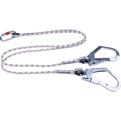 CORDINO DI SICUREZZA DOPPIO+MOSCHETTONE