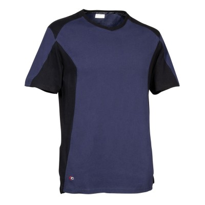 T-SHIRT COFRA AZAGRA TG XXL NAVY/NERO COTONE 140GR/MQ