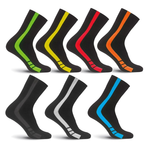 CALZA DA LAVORO 7DAYS TAGLIA UNICA BLACK YELLOW