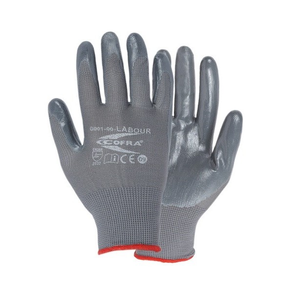 GUANTI NITRILE GRIGIO TG 10 COFRA LABOUR
