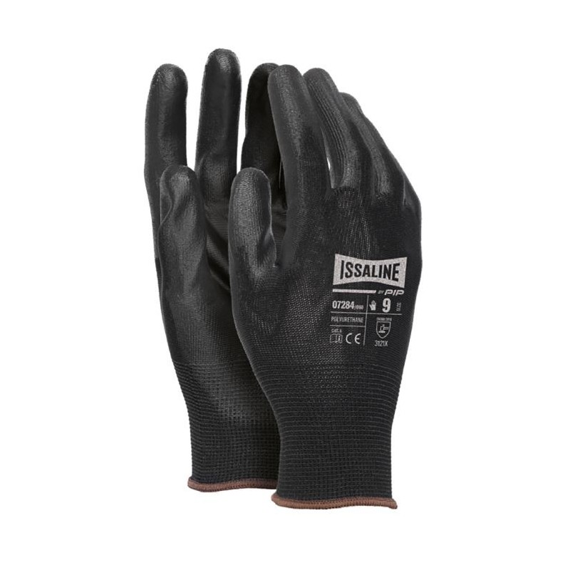 GUANTO POLIESTERE SPALMATO PU NERO CONFEZIONE 12 PAIA